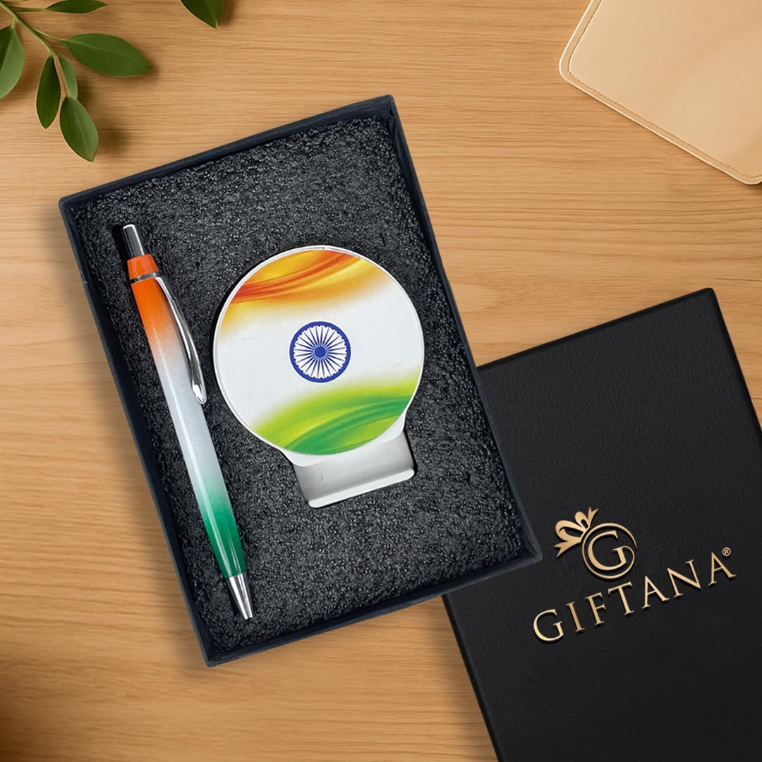 Tiranga Pen Desk Stand Gift Set